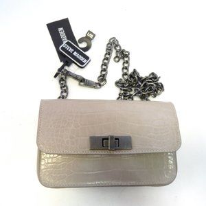 Steve Madden Croc-Embossed Chain Belt Bag L/XL